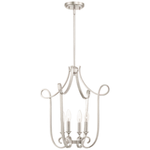 Quoizel Finesse Foyer Chandelier Polished Nickel Light FNS5204PK Ret $400. Fixed Price $209.00.