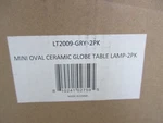 Simple Designs 9.45 In. 1-LIGHT Mini Gray Egg Oval Ceramic Table Lamp (2-PACK). Fixed Price $18.95.