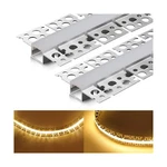 Pack Led Diffuser Channel With Milky White Silicone Cover 6.6FT/2M Plaster-.... Fixed Price $184.38.