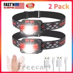 2PACK Headlamp Cob Led Rechargeable Headlight Torch Work Bar Band Usb. Fixed Price $14.75.