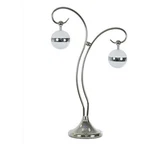 Benjara 30" Table Lamp- Accent Led Light- Globe Glass Shade- Round Base- Nickel. Fixed Price $295.99.