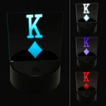 King Of Diamonds Card Suit 3D Illusion Led Night Light Sign Lamp. Fixed Price $19.99.