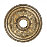 Livex Lighting Ceiling Medallion Hand Painted Vintage Gold Leaf. Fixed Price $260.99.
