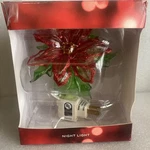 Nicholas Square Poinsettia Night Light Red Flower New Box Christmas Winter. Fixed Price $12.99.
