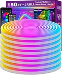 150FT Rgb Led Neon Rope Lights Waterproof W/ App & Remote Music Sync Indoor/outd. Fixed Price $98.70.