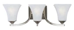 Aurora 3-LIGHT 21.5" Satin Nickel Vanity Bathroom Maxim 20100FTSN. Fixed Price $42.00.