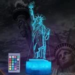 Posshe Statue Of Liberty 3D Illusion Night Light Lamp, 16 Colors Changing. Fixed Price $28.90.