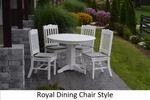 A&l Furniture Amish-made Poly 5PC Dining Set Table Royal English Chairs. Fixed Price $2049.00.