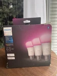 Philips Hue White And Ambiance A19 Led Multicolor Bluetooth Bulbs 3-PACK. Fixed Price $100.00.