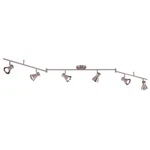 Vaxcel Alto 6 Directional Light, Brushed Nickel/chrome - C0221. Fixed Price $319.99.
