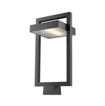 Z-lite Luttrel 22" Tall Outdoor Post Light Square Fitter 566PHBS-BK-LED New!. Fixed Price $89.59.