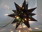 18-POINT Star Light Handmade Mexican Hanging Aged Tin Cut With Marbles. Fixed Price $229.99.