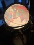 Electric Fucashun Ul Table Top Spin Tilt Globe Lamp Light W/ Iron Stand 20 X16. Fixed Price $299.99.