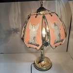 Vintage Touch Lamp Ok Lighting Angel Glass Panels Nice. Fixed Price $159.88.