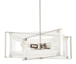 Kovacs P1403-613 Nickel 4-LIGHT Pendant From The Crystal Clear Collection. Fixed Price $614.00.
