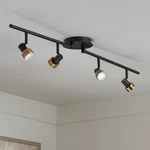 Protrack Dalin 43 1/2" Wide 4-LIGHT Black And Gold Led Fixture. Fixed Price $149.99.