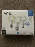 Wiz Led Smart Wi-fi Connected 60W A19 Color & Tunable White Light Bulb, 3-PACK. Fixed Price $15.00.