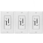2.5 Amp 3-SPEED Ceiling Fan Control And Led Dimmer Light Switch White With Wa. Fixed Price $59.99.