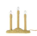 3 Light Electric Candolier Indoor Christmas Candle Lamp Ivory Plastic With Bulbs. Fixed Price $17.99.