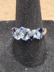 Kohl's Classic Treasures Blue Topaz 925 Sterling Silver Cluster Ring Sz 7. Fixed Price $84.95.