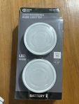 Commercial Electric Rechargeable Led Puck Light Pack 23212KIT-WH. Fixed Price $18.00.