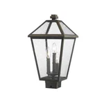 Z-lite Talbot 3-LT Bronze 18.5" Steel Hardwired Outdoor Post Light Square Fitter. Fixed Price $59.95.