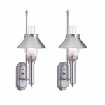 2 Silvertone Wall Lamps Solid Brass Set Of Renovator's Supply. Fixed Price $358.99.