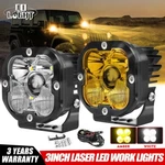 Pair Laser 3'' Led Cube Pods Light Spot Flood 30000LM W/2-LEAD Wire 4WD 4X4 Utv. Fixed Price $96.59.