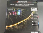 Monster Smart Outdoor Led Strip Lights 50FT, Wifi, Alexa Support, Multicolor. Fixed Price $33.00.