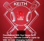 Boston Red Sox Mlb Baseball Sports Fan Night Light Up Lamp Led Personalized Free. Fixed Price $34.99.