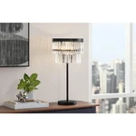 Elegant Black Frame Crystal Shimmers Table Lamp 26 In.. Fixed Price $59.99.