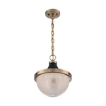 Nuvo Lighting Faro 13" Pendant, Prismatic/brass/black 60-7060. Fixed Price $321.99.