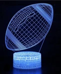 Azalco 3D Illusion Led Night Lamp Football Multicolor Energy Saving Model 367. Fixed Price $17.50.