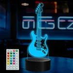 Guitar Gifts, Night Light, 3D Illusion Lamp With 16 Colors Changing, Remo. Fixed Price $18.52.