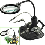 Led Helping Hands Magnifier Station - 2.5X/4X Lighted Heavy Base Magnifyi. Fixed Price $39.92.