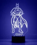 Batman Personalized Free, Led Night Light Lamp With Remote Control. Fixed Price $38.00.