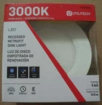 Utilitech Led 4" Recessed Retrofit Disk Light - Warm White 3000K Save On 2+. Fixed Price $12.50.