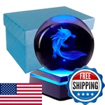 Conalisk 3D Axolotl Crystal Ball Night Light Upgraded 3.15 Inch Gamepad Glass. Fixed Price $34.07.