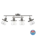 Globe Electric 57504 4-LIGHT Track Lighting Brushed Nickel Center Bar Detail. Fixed Price $127.66.