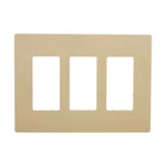 Eaton Wiring Devices PJS263V - Wallplate 3G Deco Screwless Poly Mid Iv 1EA. Fixed Price $12.61.