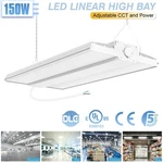 Kukupoo Led Linear High Bay Light Fixture 150W 4.5/5/5.7K Warehouse Factory Lamp. Fixed Price $80.74.