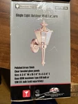 Boston Harbor Outdoor Light Wall Lantern Lamp Polished Brass Fixture Bevel Glass. Fixed Price $34.99.