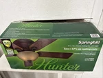 Hunter Springhill Ceiling Fan W/ Light New Bronze Open Box Model 52054. Fixed Price $119.98.