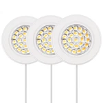 Getinlight 2.5 Wide 3000K Dimmable Led Puck Lights Kit Plug-in Installation. Fixed Price $58.81.