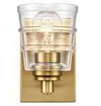 Elk Home Pulsate Vanity 1-LIGHT Satin Brass Finish, With Clear Glass. Fixed Price $94.99.