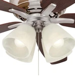 Harbor Breeze Ceiling Fan 4-LIGHT Kit Alabaster Glass Shade Brushed Nickel. Fixed Price $69.99.