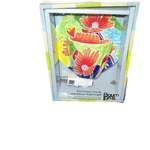 Vtg Porcelain Tea Cup Night Light Plug With Saucer Poppy Floral Baum Bros Nib. Fixed Price $19.77.