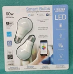 Feit Electric 60W Smart Wi-fi Led Color Changing Dimmable Light Bulb White. Fixed Price $10.99.