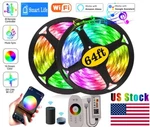 Led Strip Lights 64FT Music Sync Bluetooth/ir/wifi 5050 Rgb W/ Multi-zone Remote. Fixed Price $22.50.