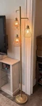 Industrial Floor Lamp, Diamond Cage, Rattan, For Living Room Switch. Fixed Price $74.99.
